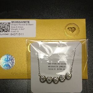 Moissanite Silver Necklace